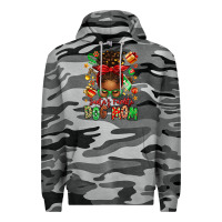 Slate Camo santas favorite dog mom afro messy bun Premium Hoodie - texasbilliewilder