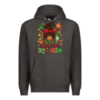 Smoke santas favorite dog mom afro messy bun Premium Hoodie - texasbilliewilder