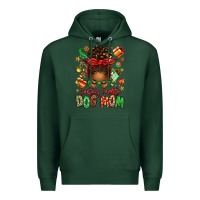 Sports Green santas favorite dog mom afro messy bun Premium Hoodie - texasbilliewilder