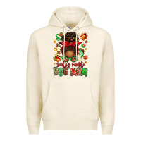 Tofu santas favorite dog mom afro messy bun Premium Hoodie - texasbilliewilder