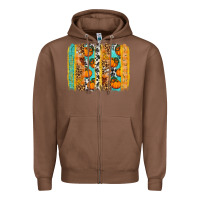 Chestnut fall pumpkin brushstroke Zipper Hoodie - BundleAndBundleShop