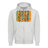 Dove Grey fall pumpkin brushstroke Zipper Hoodie - BundleAndBundleShop