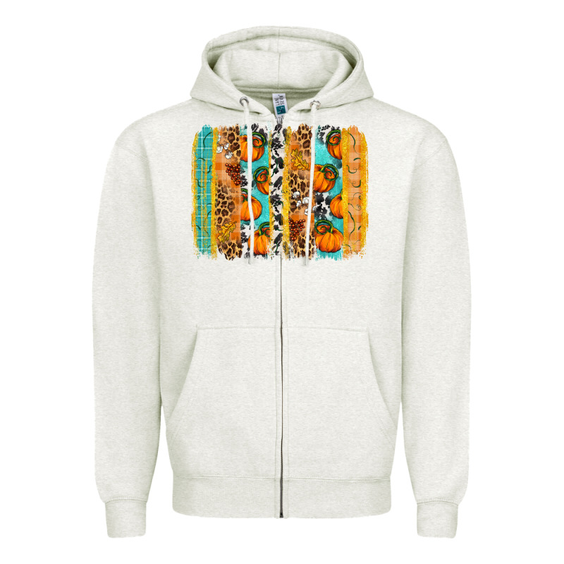 Fall Pumpkin Brushstroke Zipper Hoodie by BundleAndBundleShop | Teevron