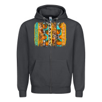 Smoke fall pumpkin brushstroke Zipper Hoodie - BundleAndBundleShop