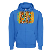 True Royal fall pumpkin brushstroke Zipper Hoodie - BundleAndBundleShop
