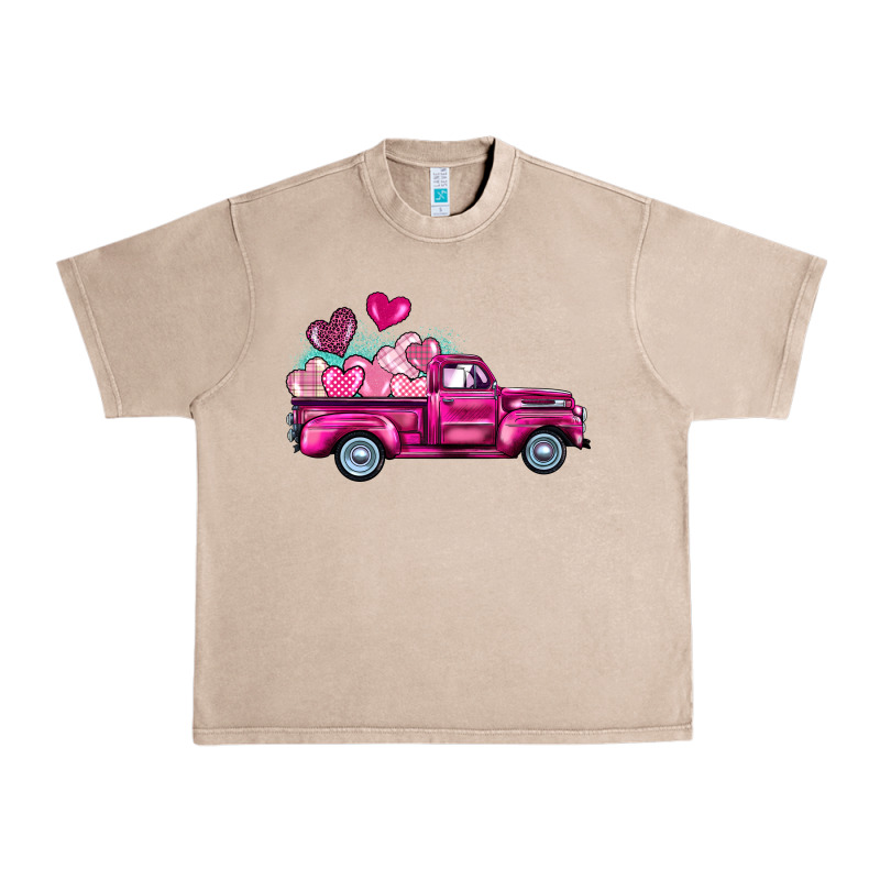 Valentine's Day Pink Truck Urban Heavy Tee by BarkalooDesign | Teevron