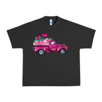 Pigment Black valentine's day pink truck Urban Heavy Tee - BarkalooDesign