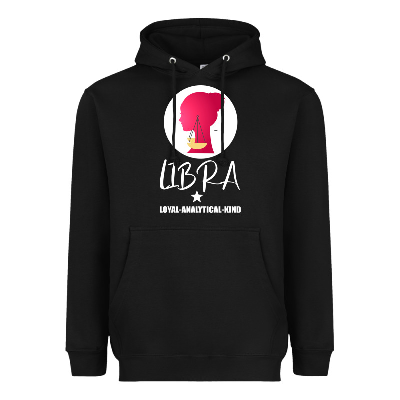Libra Zodiac Sign Horoscope Birth Gift Girl Heavyweight Hoodie by Bettercallsaul | Teevron