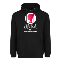 Black Libra Zodiac Sign Horoscope Birth Gift Girl Heavyweight Hoodie - Bettercallsaul