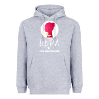 Heather Grey Libra Zodiac Sign Horoscope Birth Gift Girl Heavyweight Hoodie - Bettercallsaul