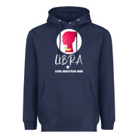 Navy Libra Zodiac Sign Horoscope Birth Gift Girl Heavyweight Hoodie - Bettercallsaul