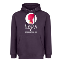 Plum Libra Zodiac Sign Horoscope Birth Gift Girl Heavyweight Hoodie - Bettercallsaul