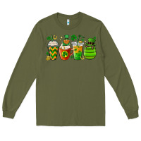 Army Green st. patricks day coffee cups Long Sleeve Tee - MaliasSmallBusiness