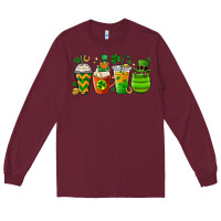 Burgundy st. patricks day coffee cups Long Sleeve Tee - MaliasSmallBusiness