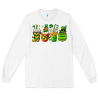 White st. patricks day coffee cups Long Sleeve Tee - MaliasSmallBusiness