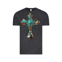 Vintage Black western cross Vintage Tee - BarkalooDesign