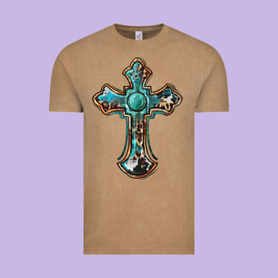Western Cross Vintage Tee Designed By Barkaloodesign