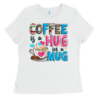 White coffee is a hug in a Ladies Tee - Zillion Design Studio