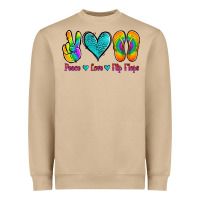 Mushroom peace love flips flops Heavyweight Sweatshirt - Jasminsmagicworld