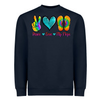 Navy peace love flips flops Heavyweight Sweatshirt - Jasminsmagicworld