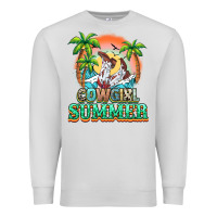 Dove Grey Cowgirl summer Premium Sweatshirt - NancyCooperArtShop