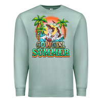 Seafoam Cowgirl summer Premium Sweatshirt - NancyCooperArtShop