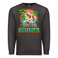 Smoke Cowgirl summer Premium Sweatshirt - NancyCooperArtShop