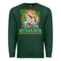 Sports Green Cowgirl summer Premium Sweatshirt - NancyCooperArtShop