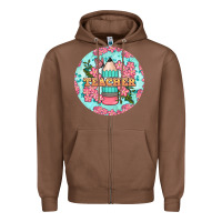 Chestnut teacher floral pencil round earring Zipper Hoodie - BundleAndBundleShop