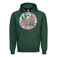 Sports Green teacher floral pencil round earring Zipper Hoodie - BundleAndBundleShop
