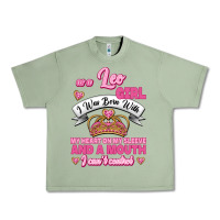 Oil Green As A Leo Girl I Was Born With My Heart On My Sleeve And A Mouth Urban Heavy Tee - Jasminsmagicworld