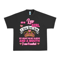 Pigment Black As A Leo Girl I Was Born With My Heart On My Sleeve And A Mouth Urban Heavy Tee - Jasminsmagicworld