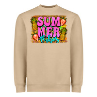 Mushroom summer vibes leopard background Heavyweight Sweatshirt - Jasminsmagicworld
