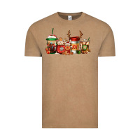 Vintage Coffee Reindeer Christmas Coffee Cups Vintage Tee - Jasminsmagicworld