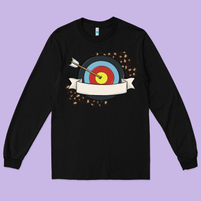 Custom Name Archery Long Sleeve Tee Designed By Maliassmallbusiness