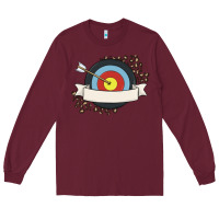 Burgundy custom name archery Long Sleeve Tee - MaliasSmallBusiness