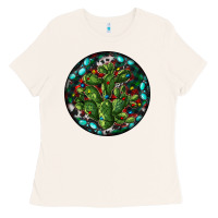 Bone Christmas Santa Claus round Ladies Tee - RanaPortraitStore