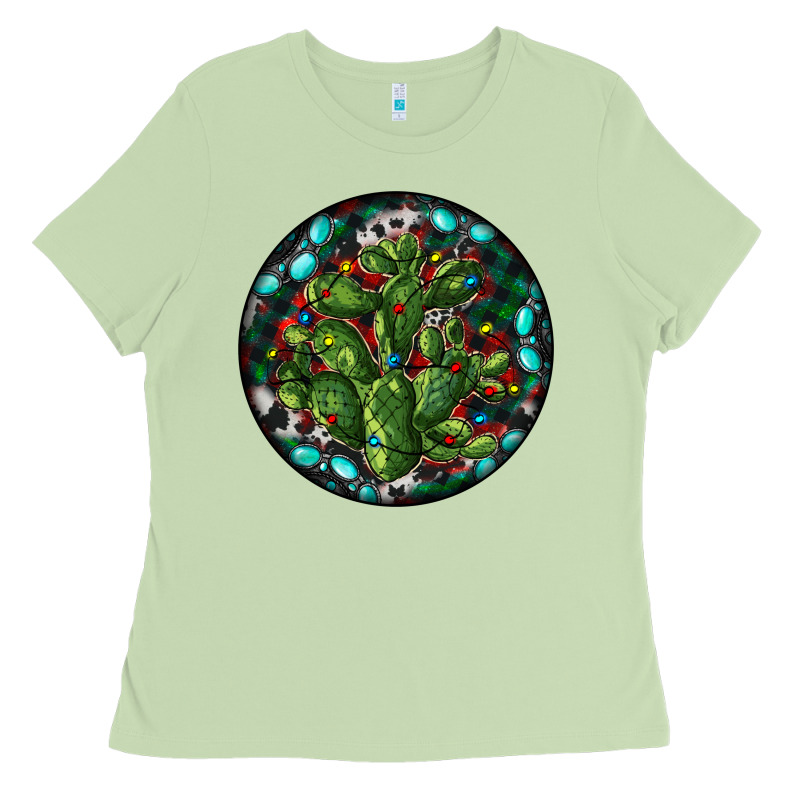 Christmas Santa Claus Round Ladies Tee by RanaPortraitStore | Teevron