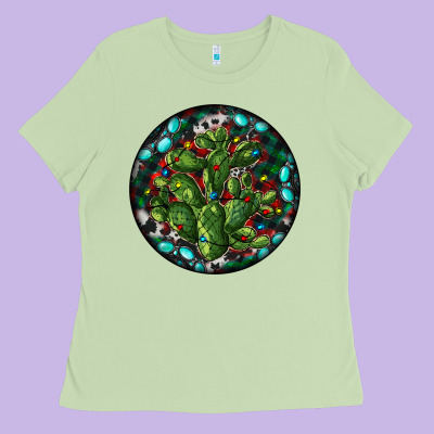 Christmas Santa Claus Round Ladies Tee Designed By Ranaportraitstore