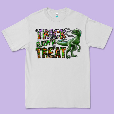 Trick Rawr Treat Premium Tee Designed By Cowhidedigitalart