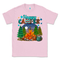 Bubblegum Pink happy camper Classic Tee - MaliasSmallBusiness