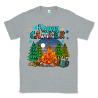 Heather Grey happy camper Classic Tee - MaliasSmallBusiness