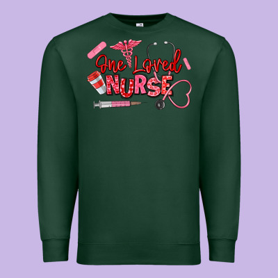 One Loved Nurse Premium Sweatshirt Designed By Texasbilliewilder