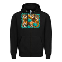 Black fall pumpkin distressed background Zipper Hoodie - BundleAndBundleShop