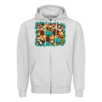 Dove Grey fall pumpkin distressed background Zipper Hoodie - BundleAndBundleShop