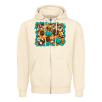 Sandshell fall pumpkin distressed background Zipper Hoodie - BundleAndBundleShop