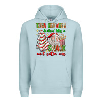 Blue Mist torn between lookin' like a snack and eatin' one Premium Hoodie - texasbilliewilder