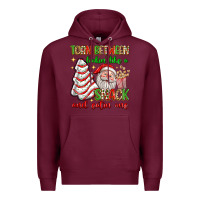 Burgundy torn between lookin' like a snack and eatin' one Premium Hoodie - texasbilliewilder