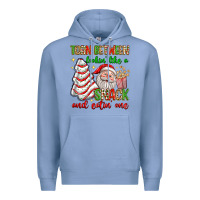 Colony Blue torn between lookin' like a snack and eatin' one Premium Hoodie - texasbilliewilder