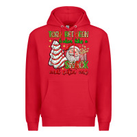 Red torn between lookin' like a snack and eatin' one Premium Hoodie - texasbilliewilder
